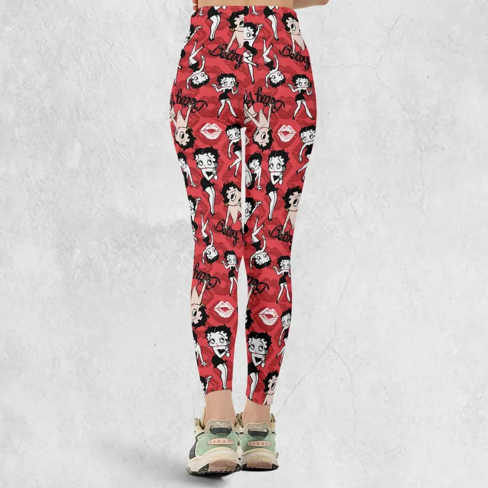 Betty Boop Singer Cartoon Sexy Legging - 3
