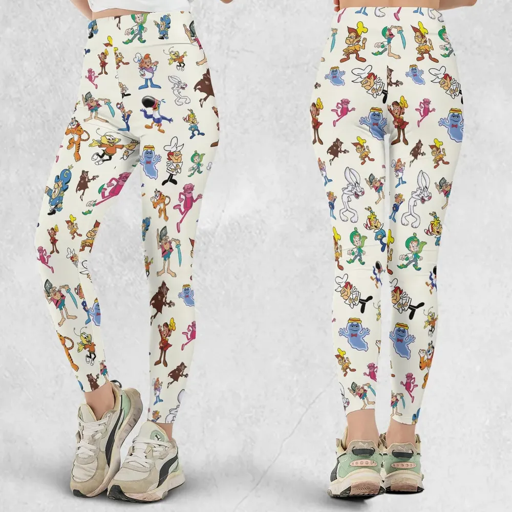80s 90s Commercial Mascot Cereal Legging - 1