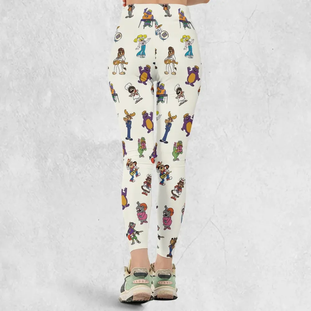 80s Pizza Time Theater Chuck E Cheese Legging - 3