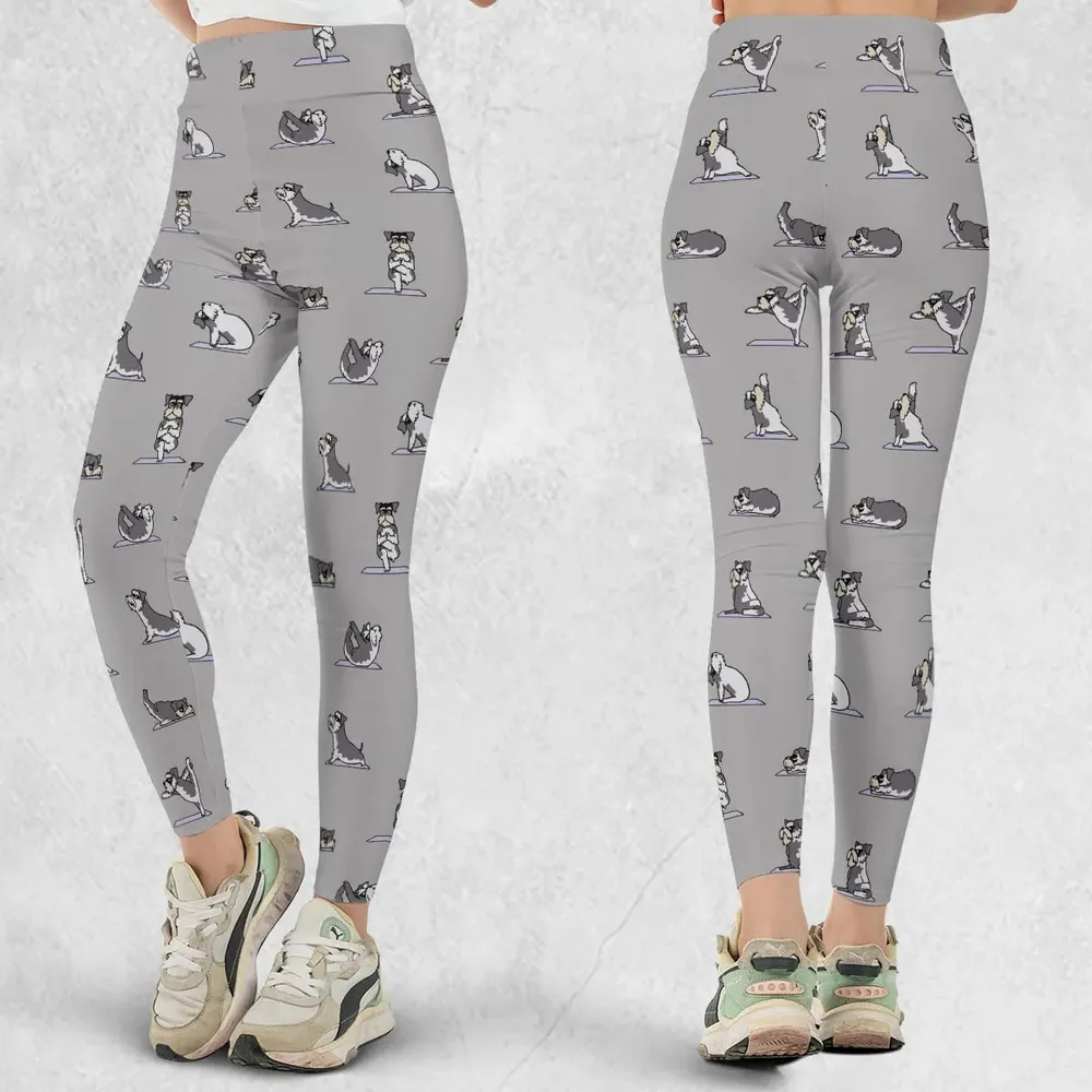 Miniature Schnauzer Yoga Pattern Legging - 1