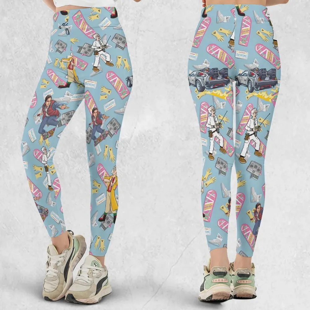 Marty McFly Dr. Emmett Brown Back To The Future Legging - 1
