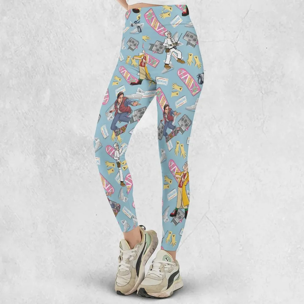 Marty McFly Dr. Emmett Brown Back To The Future Legging - 2