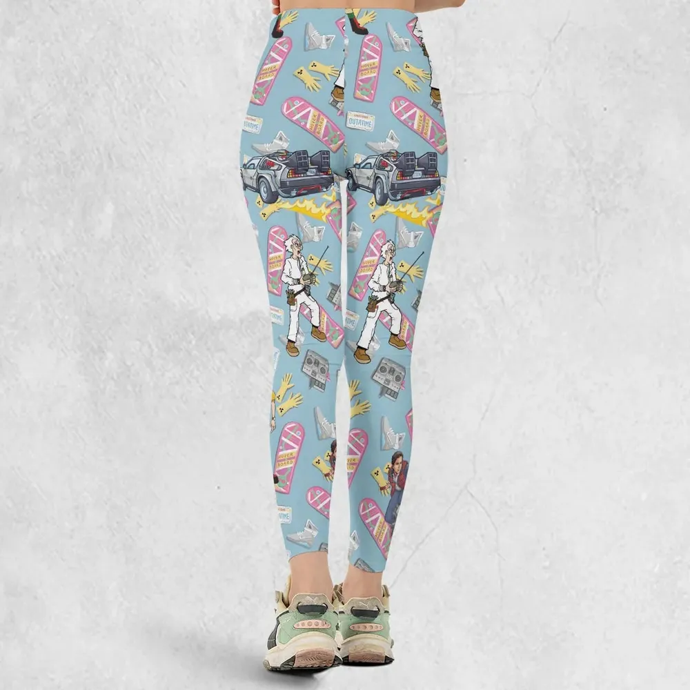 Marty McFly Dr. Emmett Brown Back To The Future Legging - 3