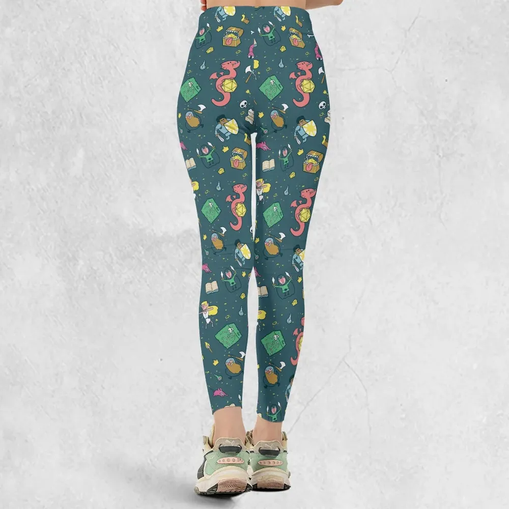 Cute Doodle Dungeons Legging - 3