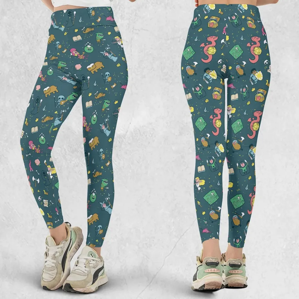 Cute Doodle Dungeons Legging - 1