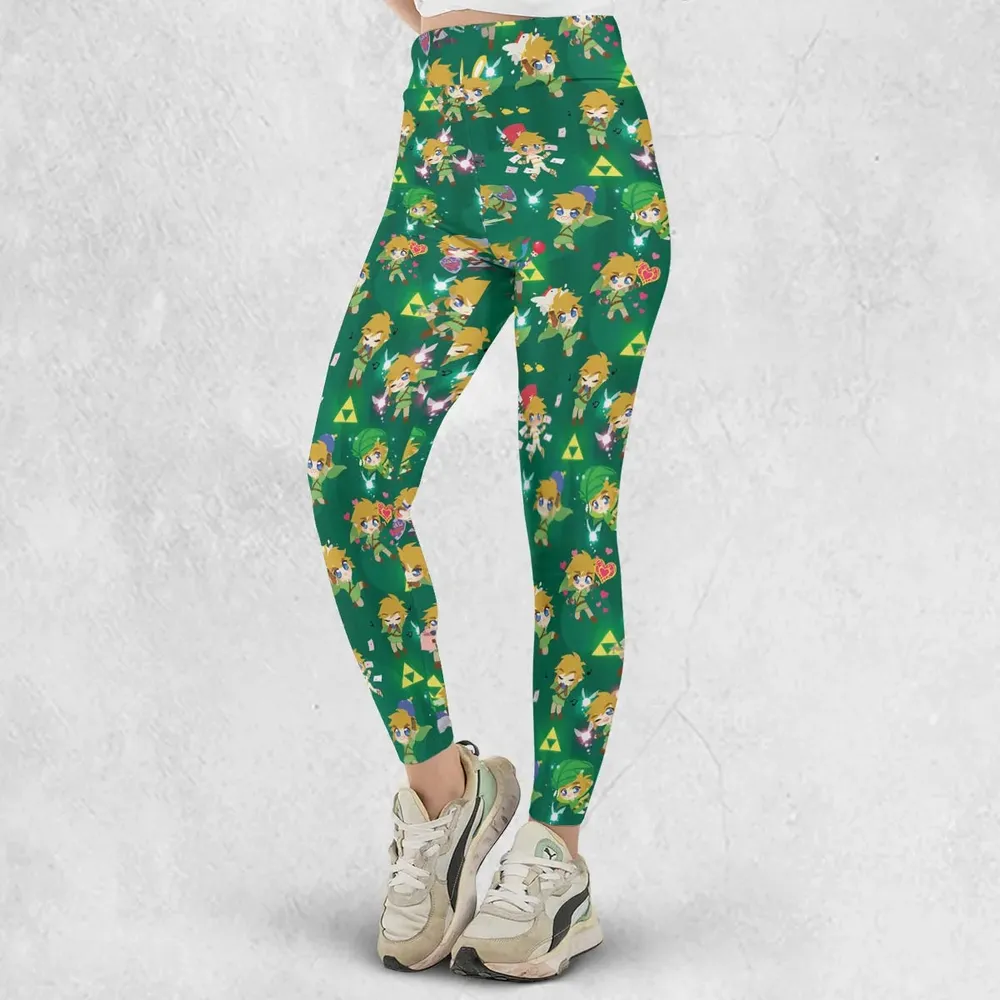 Cute Link Posing The Legend Of Zelda Legging - 2