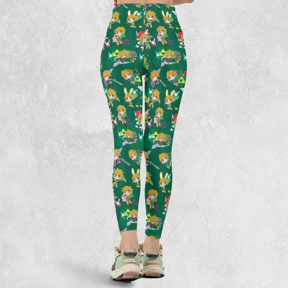 Cute Link Posing The Legend Of Zelda Legging - 3