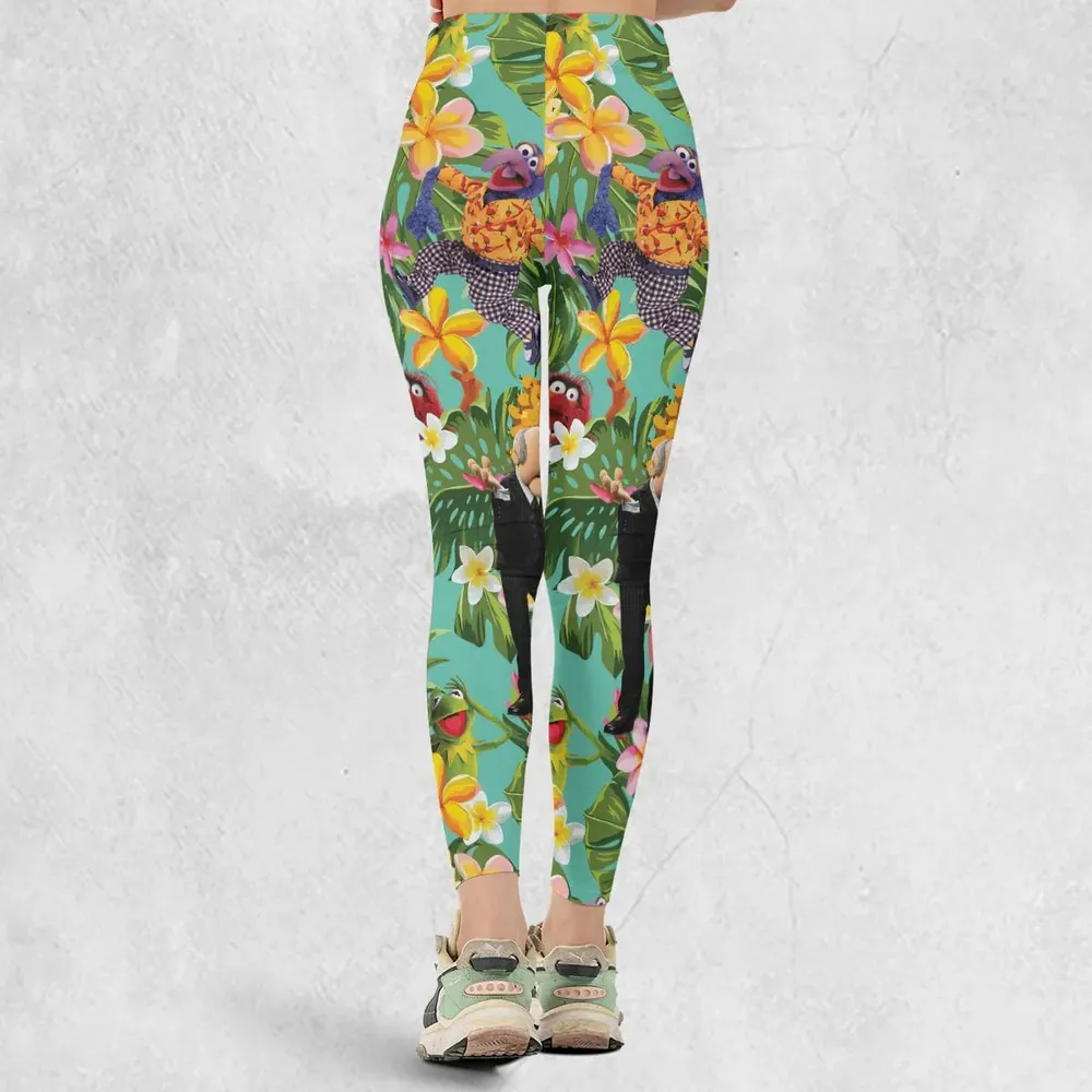 Statler And Waldorf Muppets Tropical Legging - 3