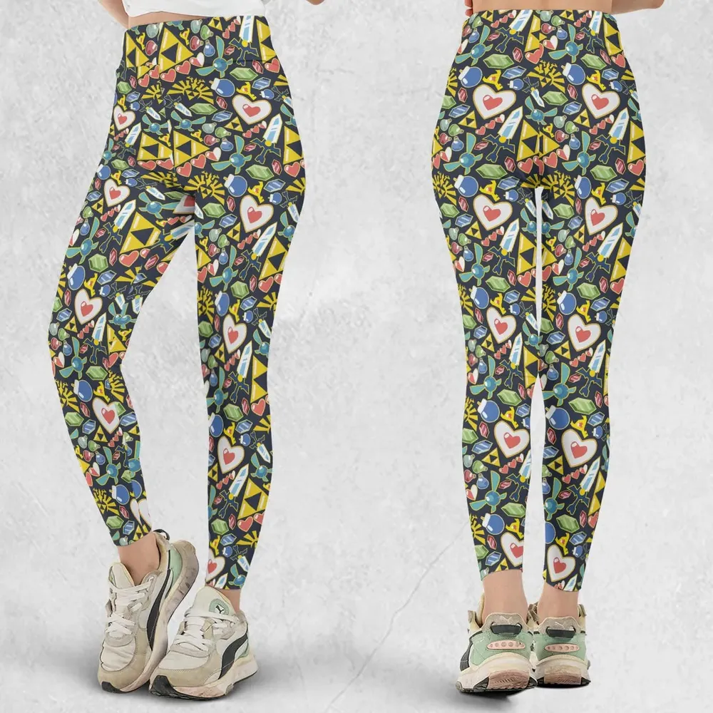 Zelda Theme Items Legging - 1