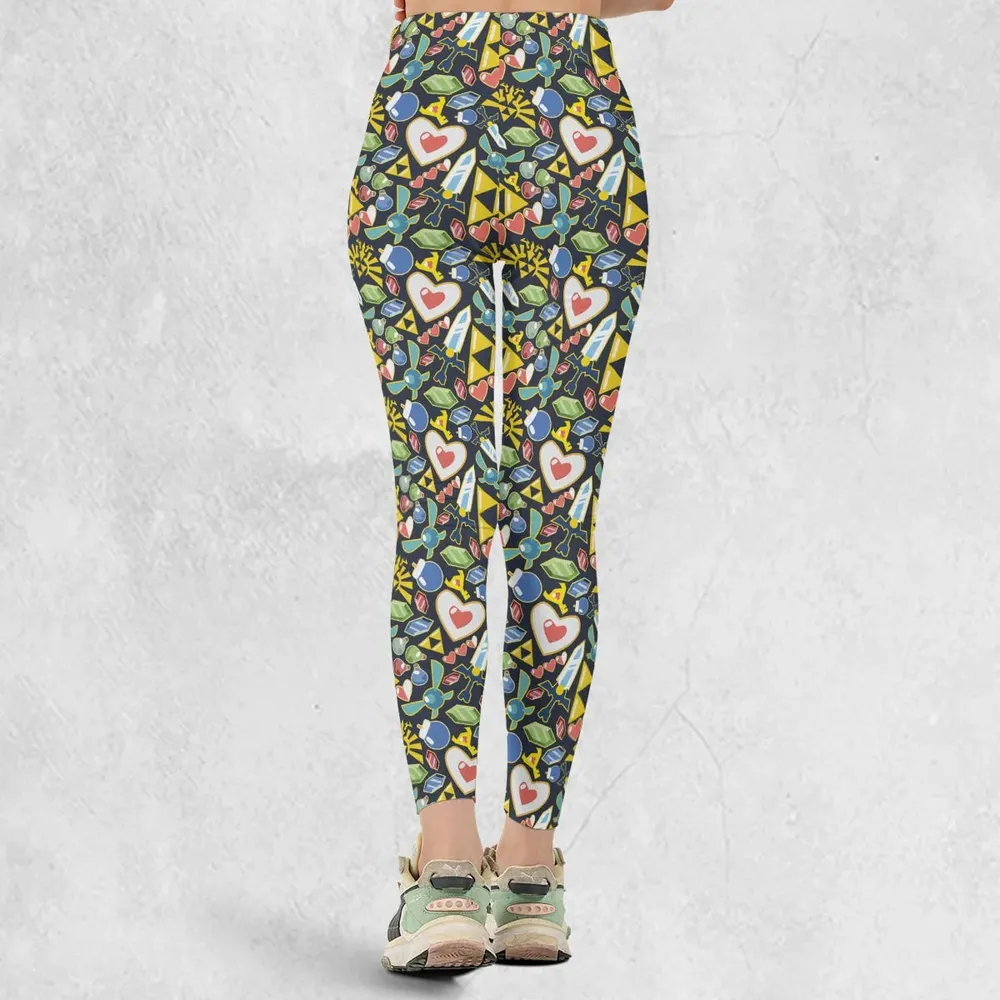 Zelda Theme Items Legging - 3