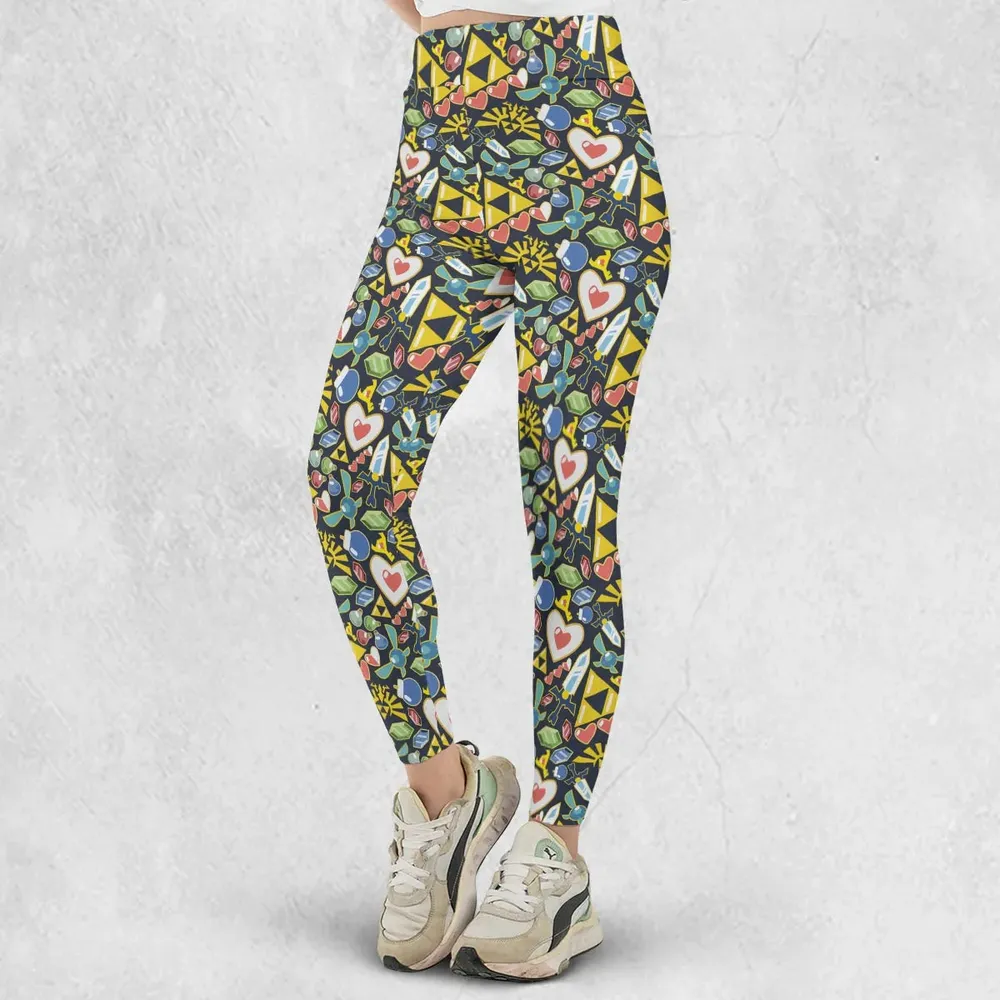 Zelda Theme Items Legging - 2
