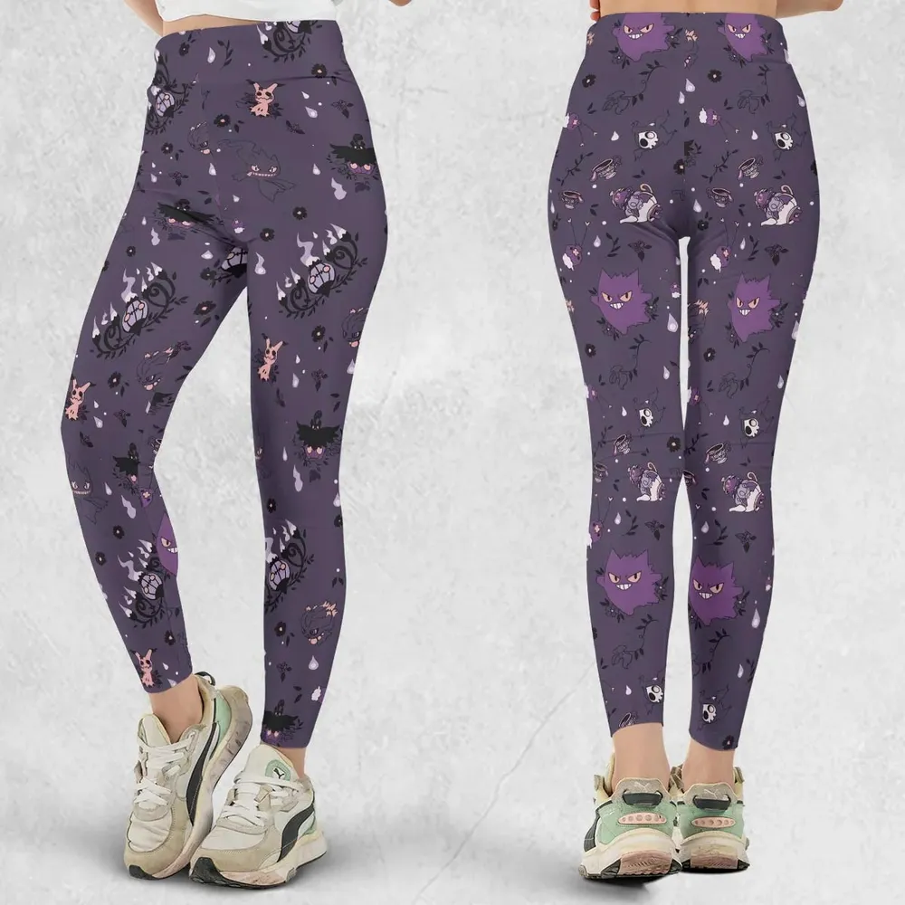 Pokemon Ghost-typen Gengar Banette Litwick Mismagius Legging - 1