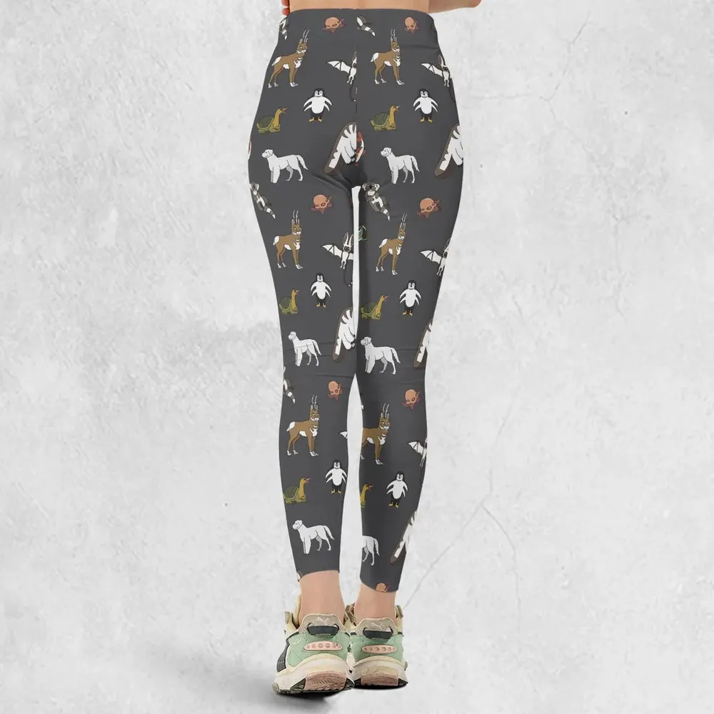 Menagerie Appa Sky Bison Momo Naga Pabu Avartar The Last Airbender Legging - 3