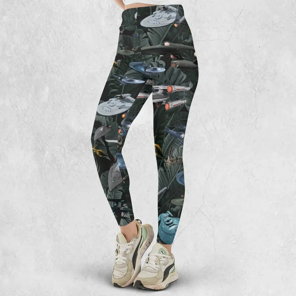 Star Trek Spaceship Pattern Legging - 2