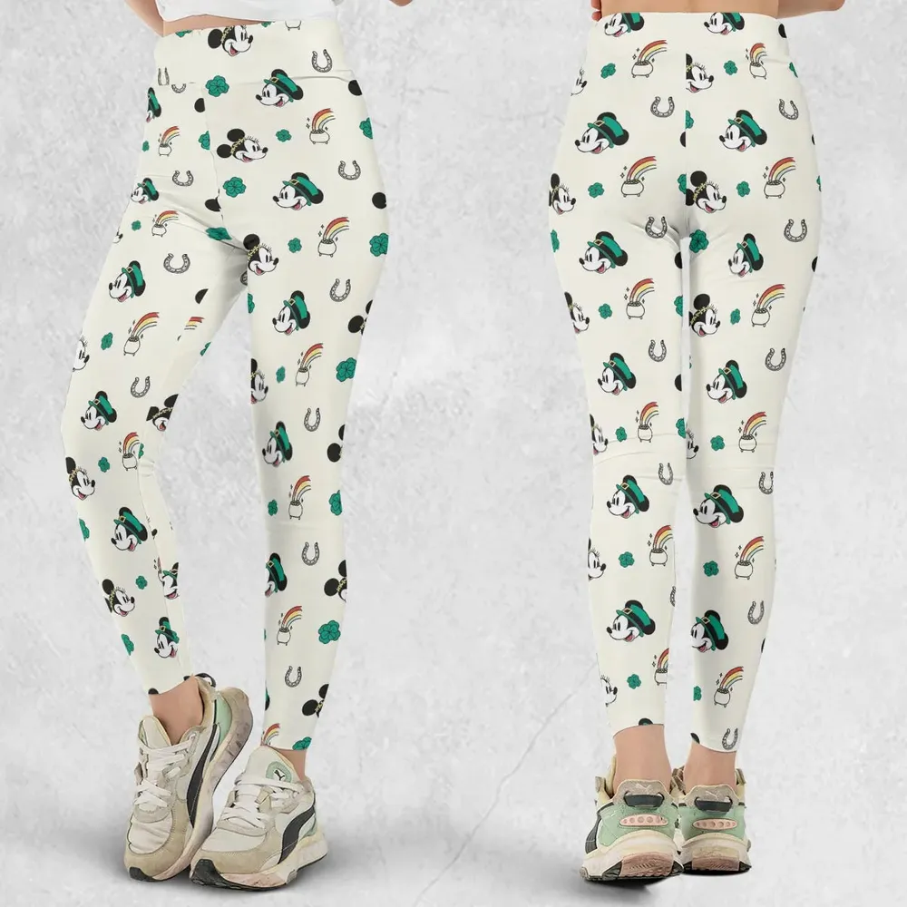 Mickey and Minnie St. Patrick's  Day Pattern Legging - 1