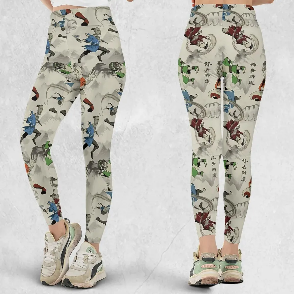 Aang Katara Toph Beifong Sokka Avatar The Last Airbender Legging - 1