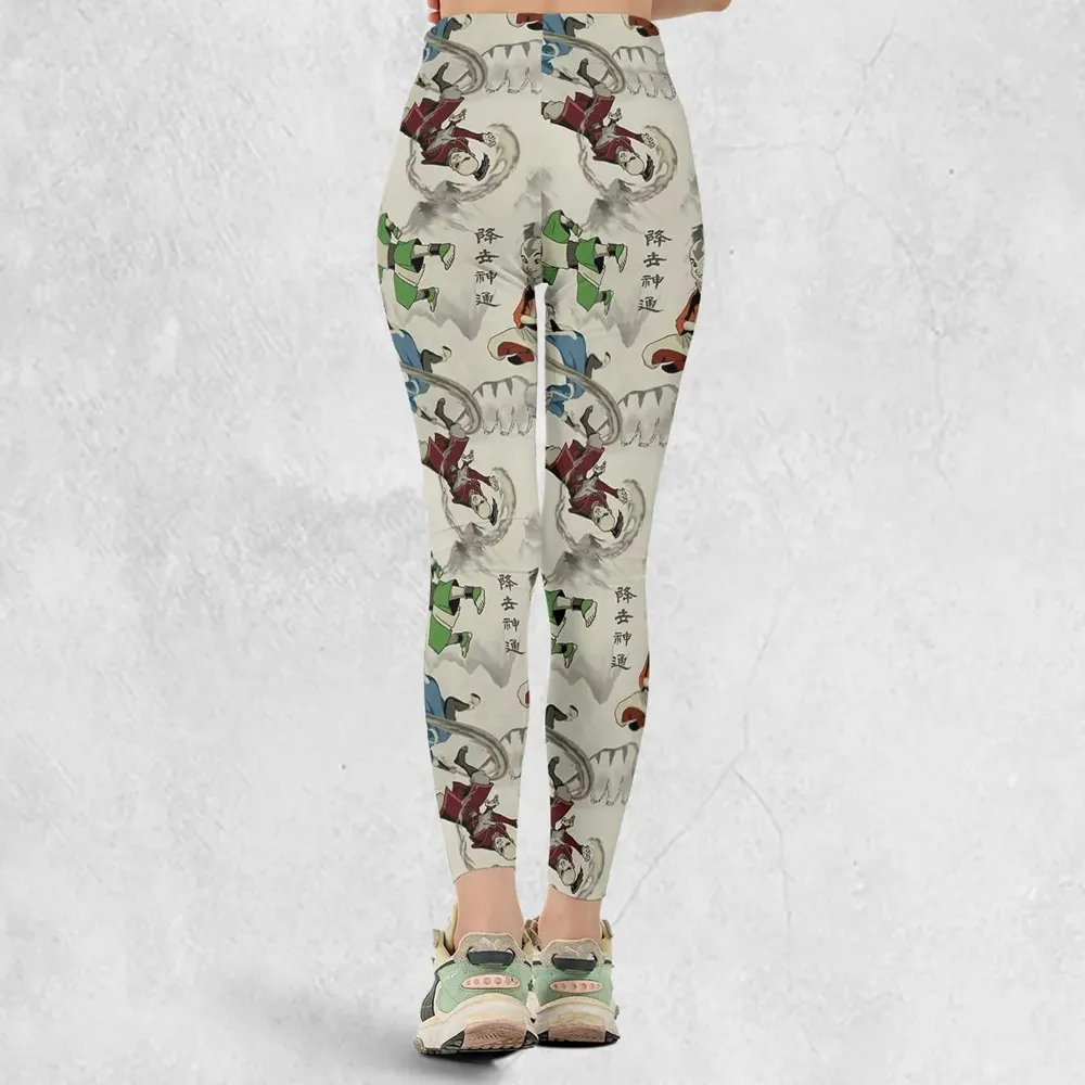Aang Katara Toph Beifong Sokka Avatar The Last Airbender Legging - 3