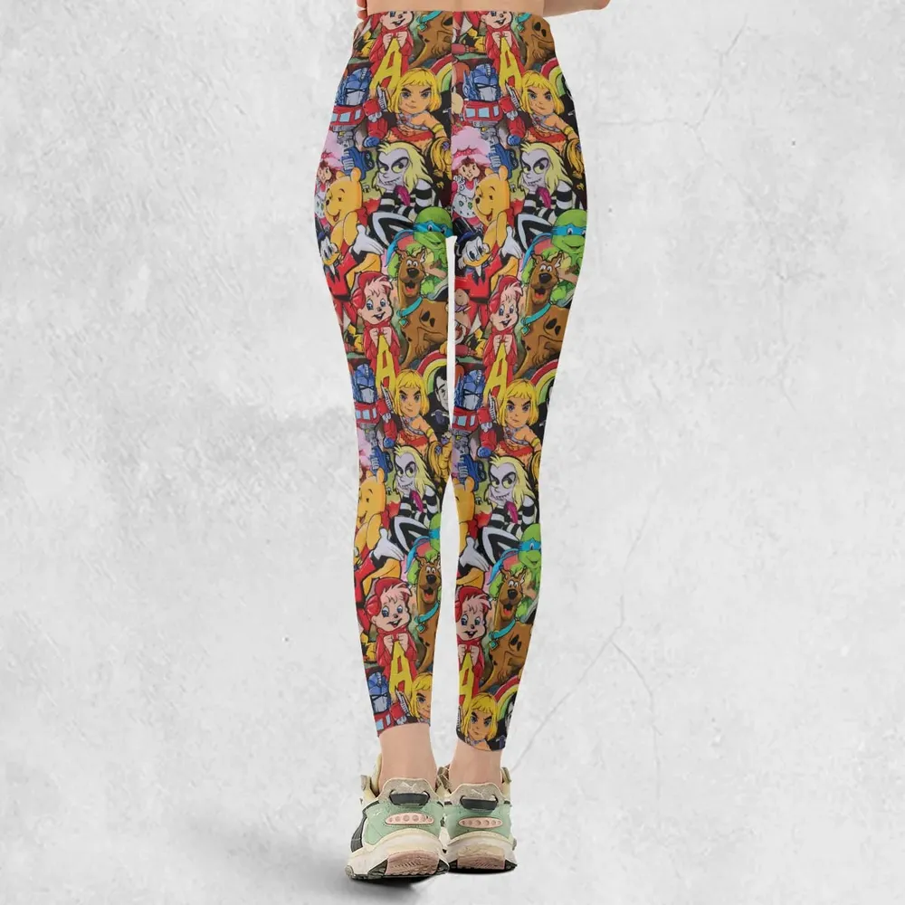 Old Cartoon Characters Legging - 3