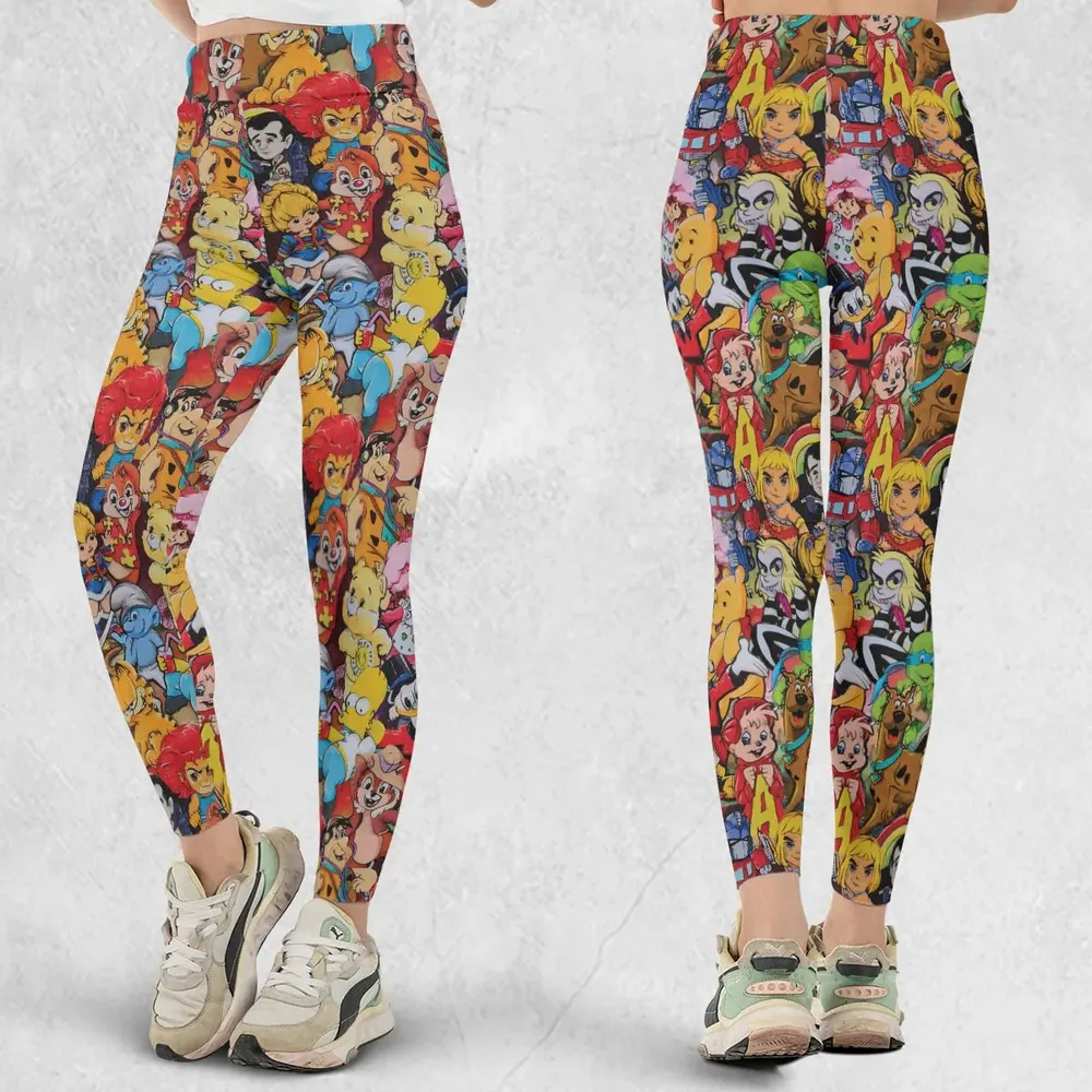 Old Cartoon Characters Legging - 1