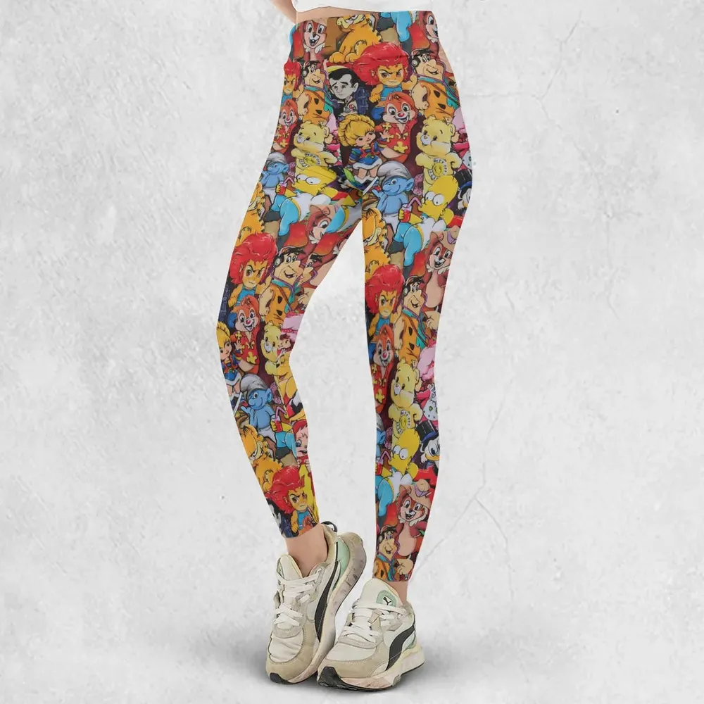 Old Cartoon Characters Legging - 2