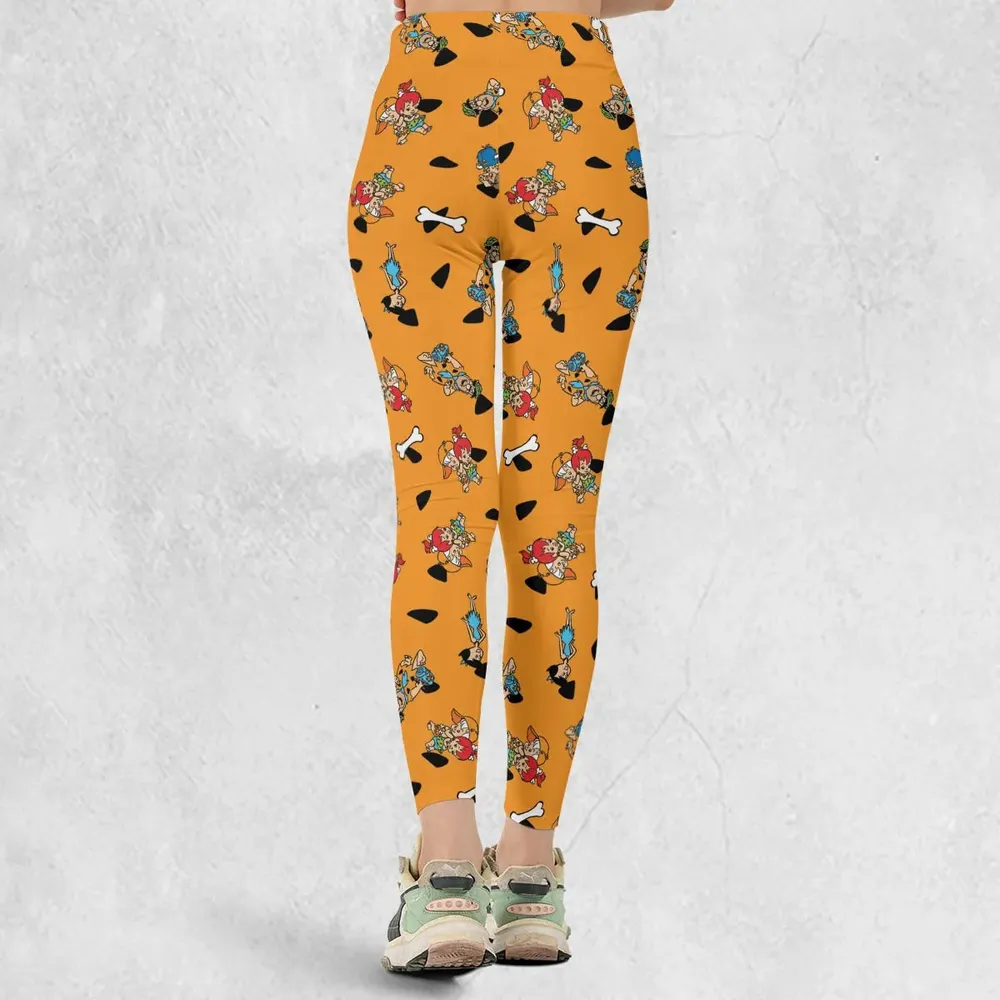 Stone Age The Flintstones Characters Legging - 3