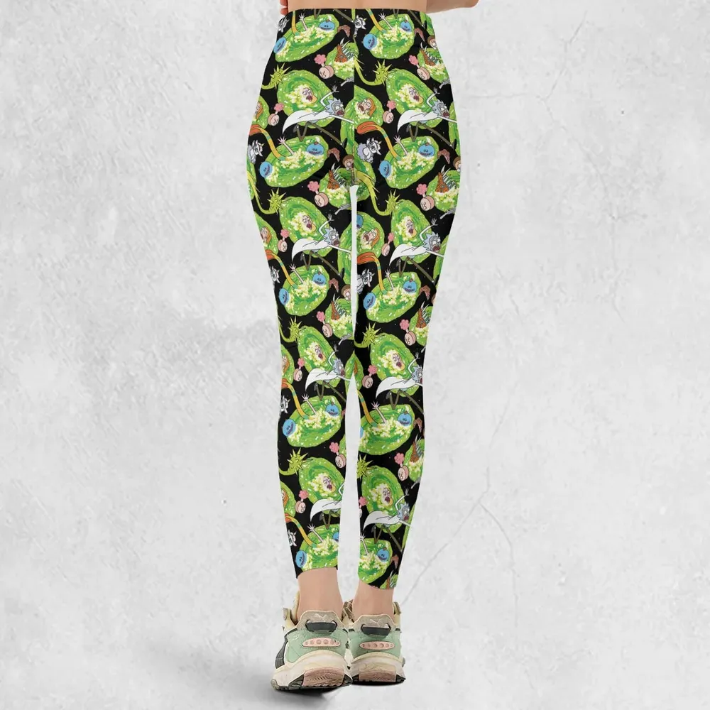 Rick and Morty Splash Pattern Legging - 3