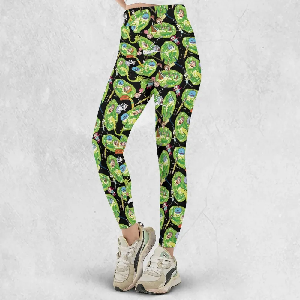 Rick and Morty Splash Pattern Legging - 2