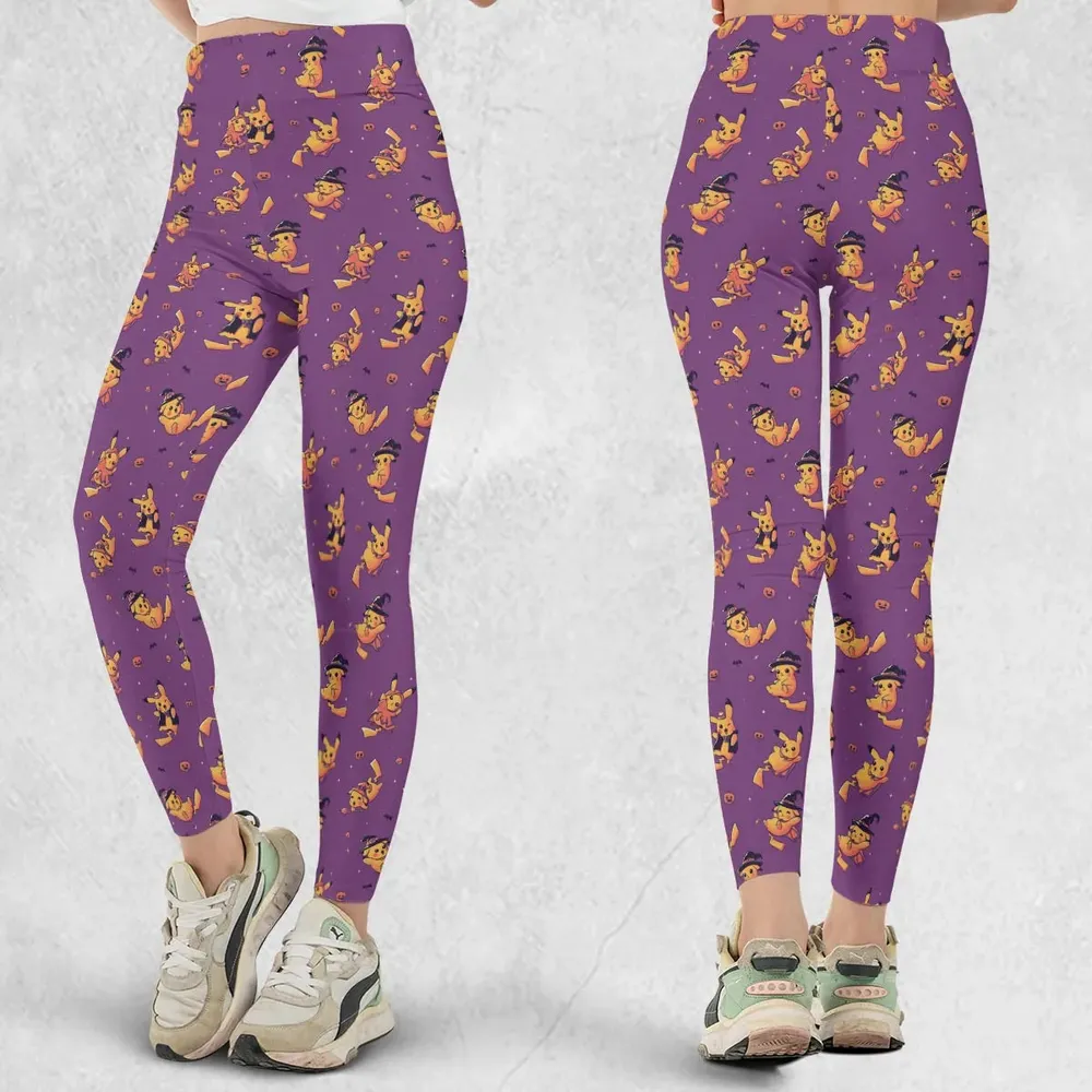 Electric Halloween Cute Pikachu Pattern Legging - 1