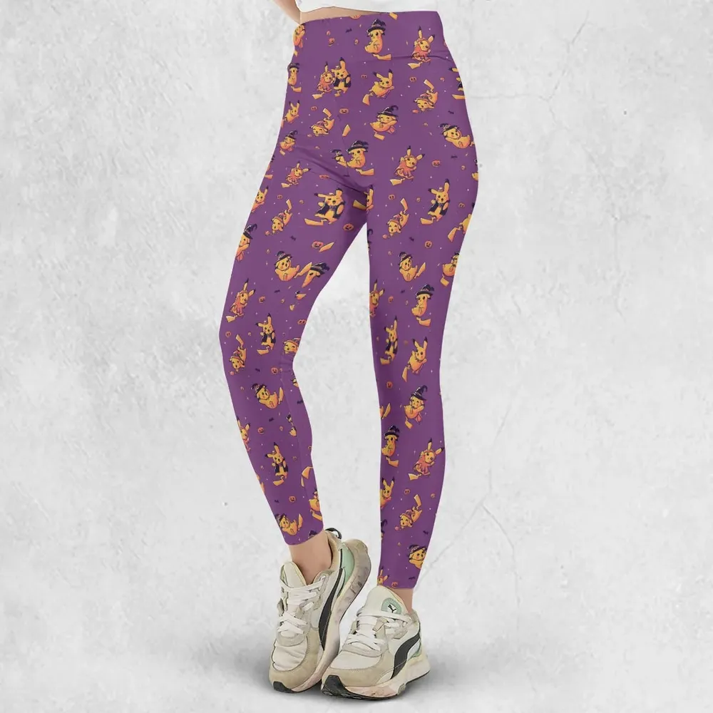 Electric Halloween Cute Pikachu Pattern Legging - 2