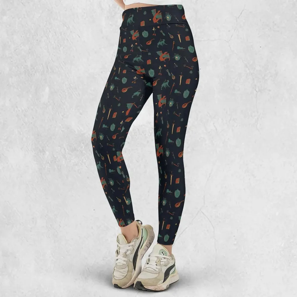 DnD Items and Monsters Pattern Legging - 2