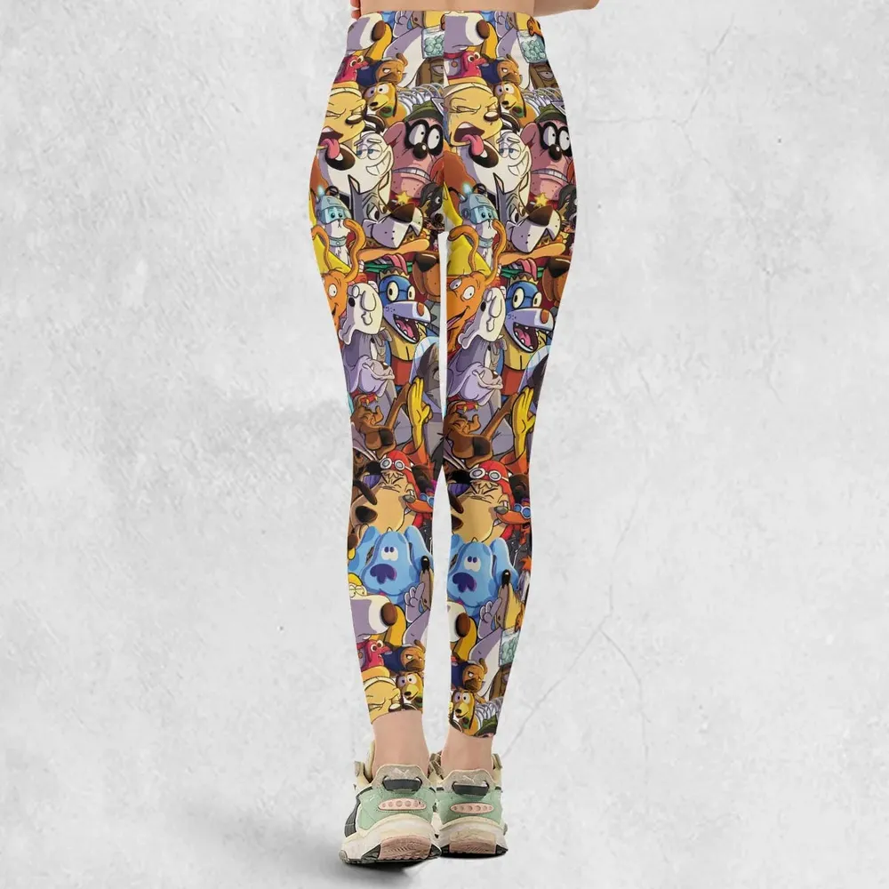 Dogs From Famous Cartoons Legging - 3
