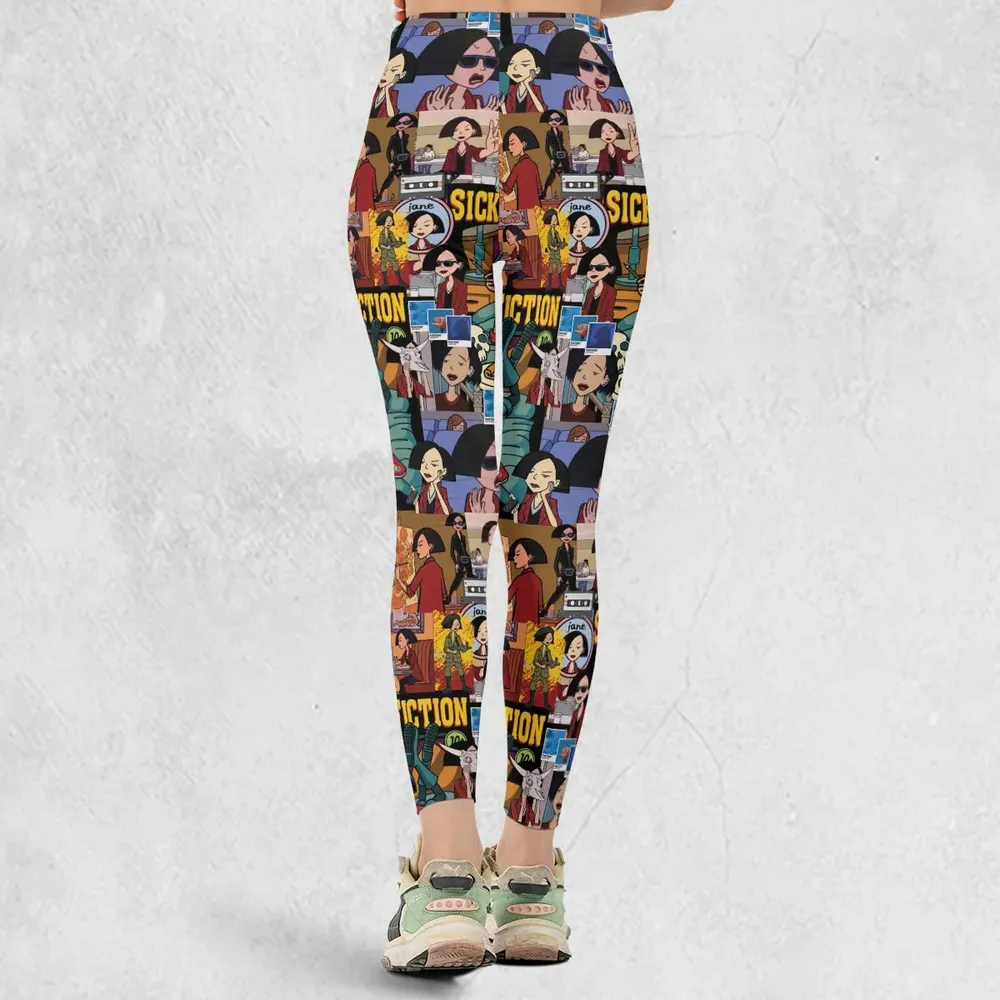 Daria Sick Sad Fiction Pattern Legging - 3