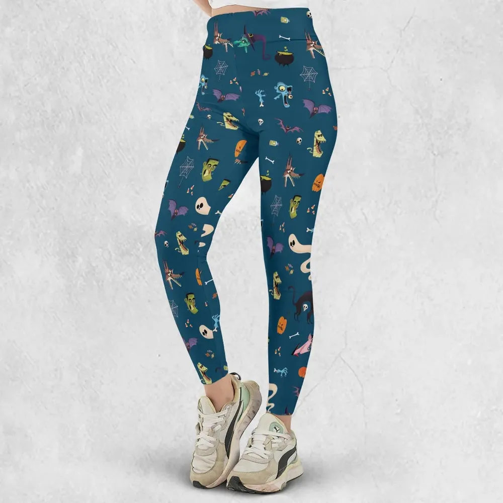 Cute Spooky Classic Monster Legging - 2