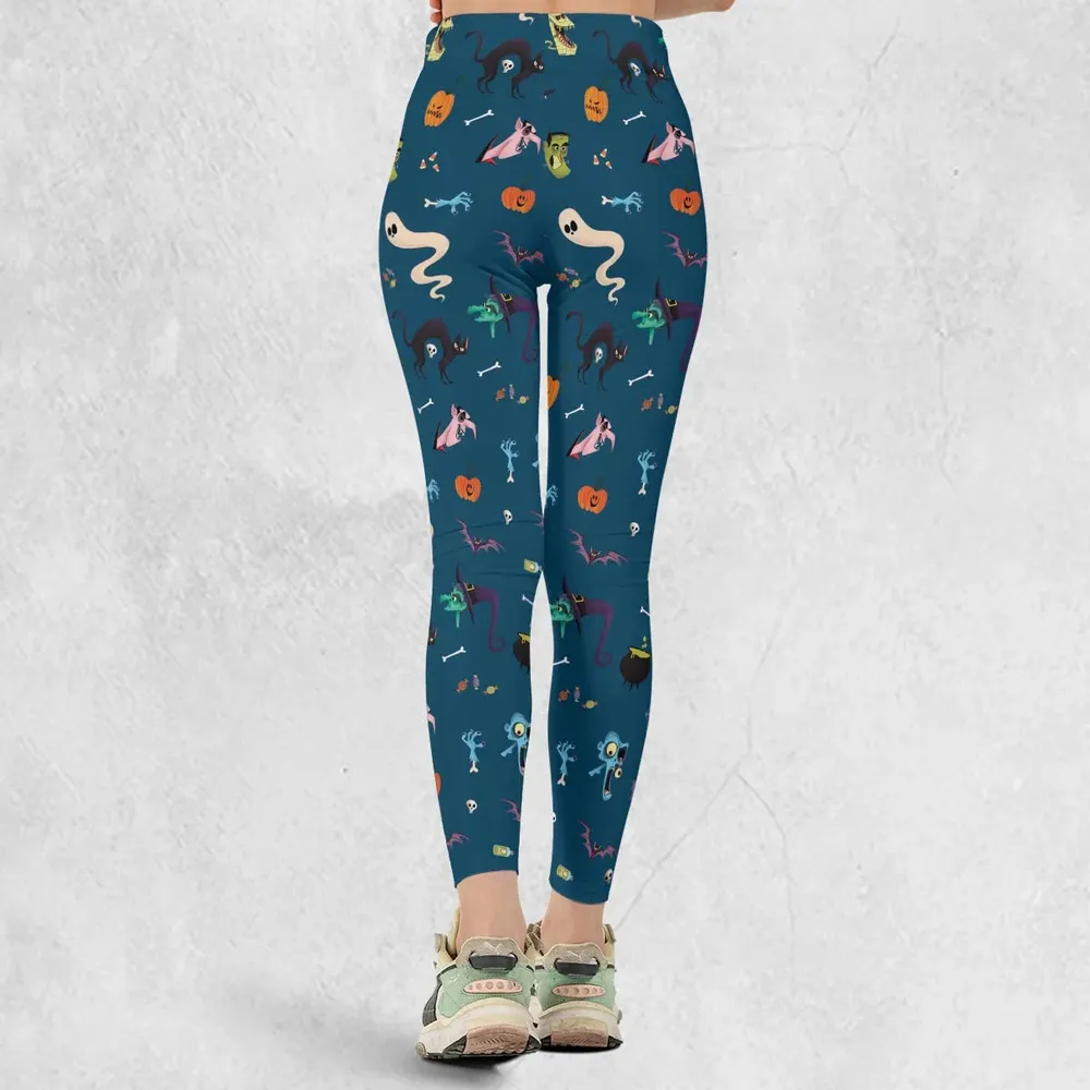 Cute Spooky Classic Monster Legging - 3