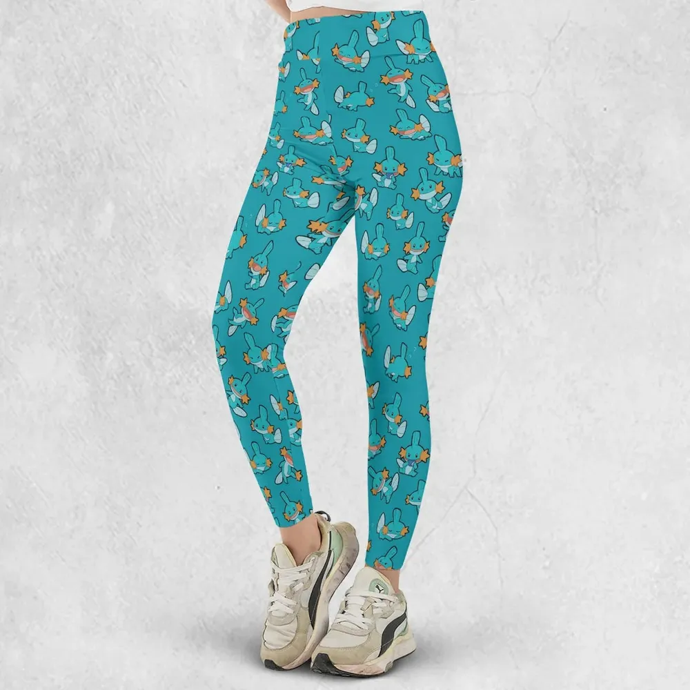 Cute Mudkips Pokemon Legging - 2