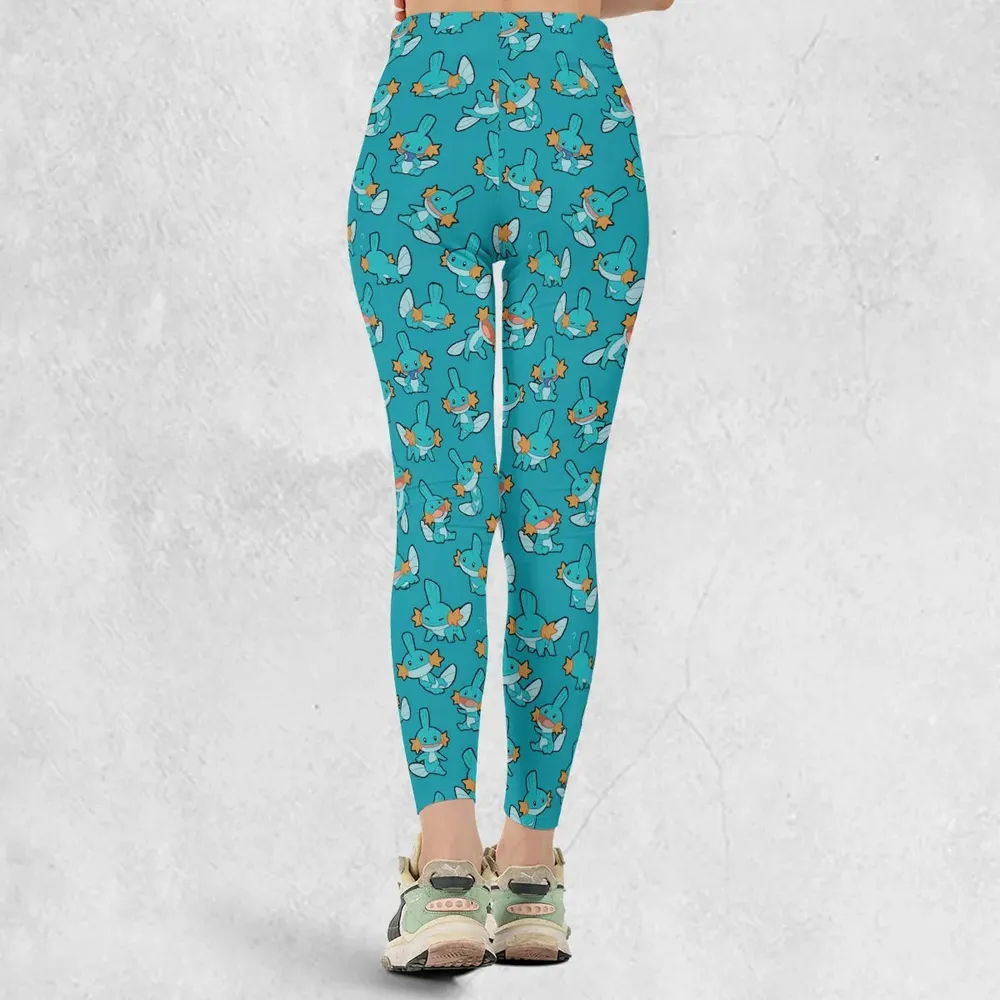 Cute Mudkips Pokemon Legging - 3