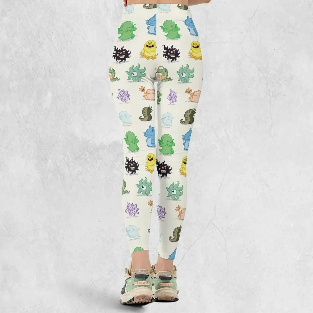 Cute Monsters H. P. Lovecraft Legging - 3