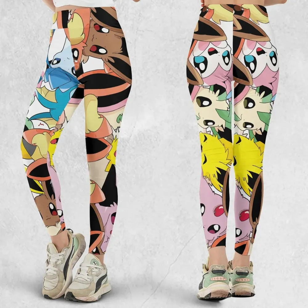 Cute Eevee Evolution Pokemon Legging - 1