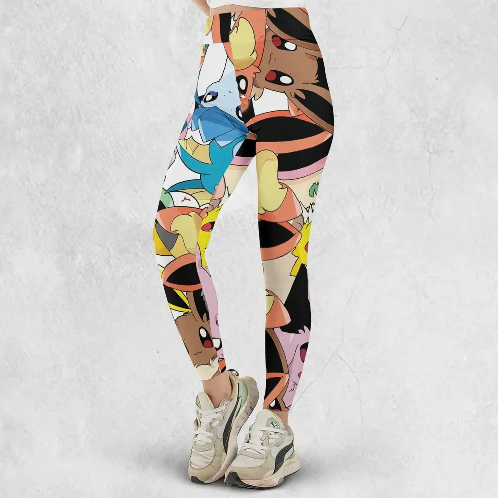 Cute Eevee Evolution Pokemon Legging - 2