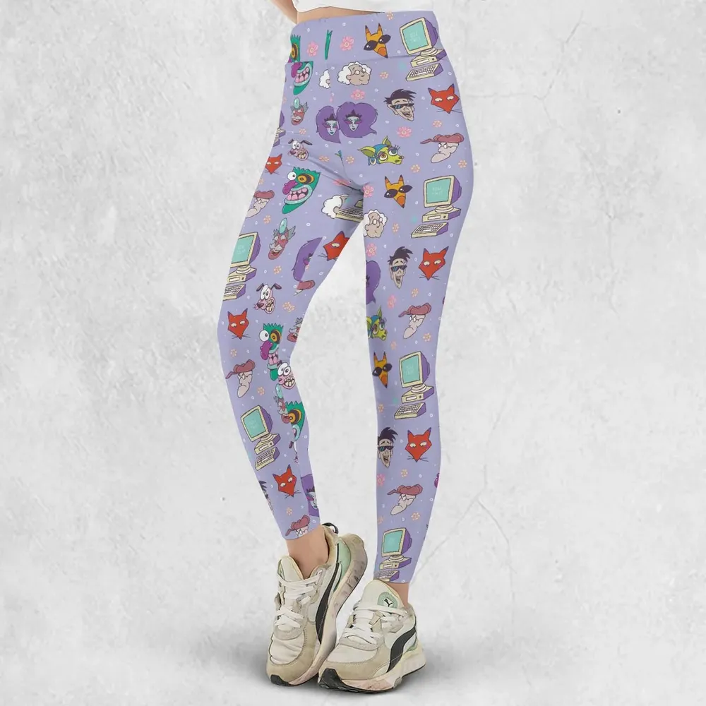 Courage the Cowardly Dog Characters Pattern Legging - 2