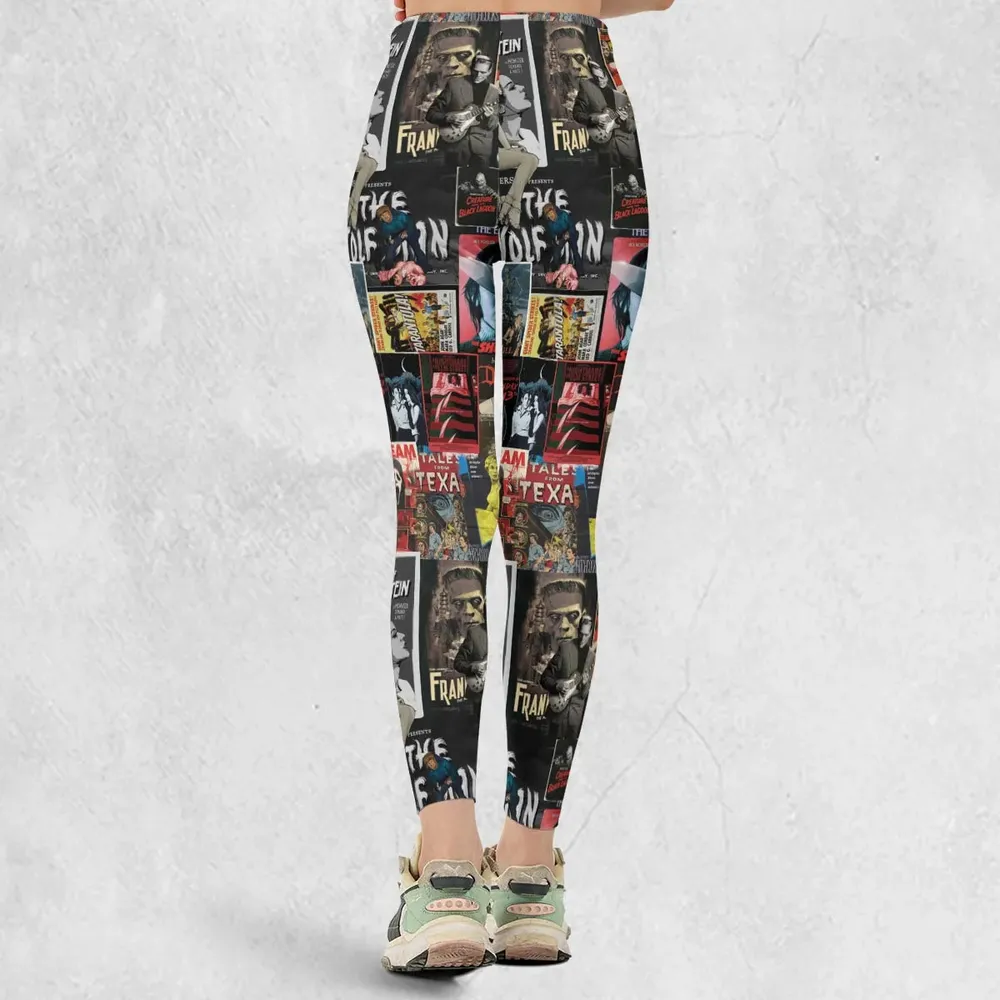 Classic Horror Movie Posters Monster Universal Scream Ghostface The Thing Legging - 3
