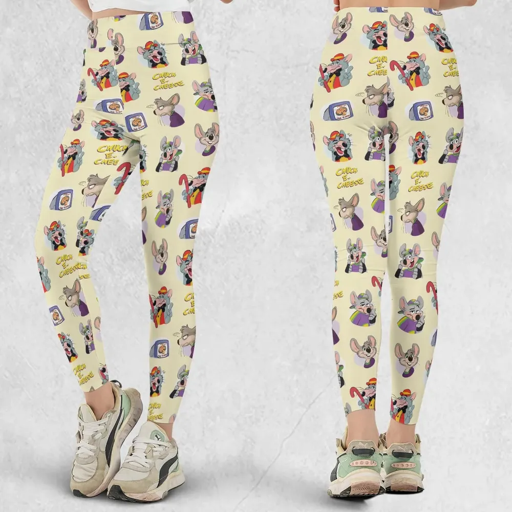 Chuck E. Cheese Pattern Legging - 1