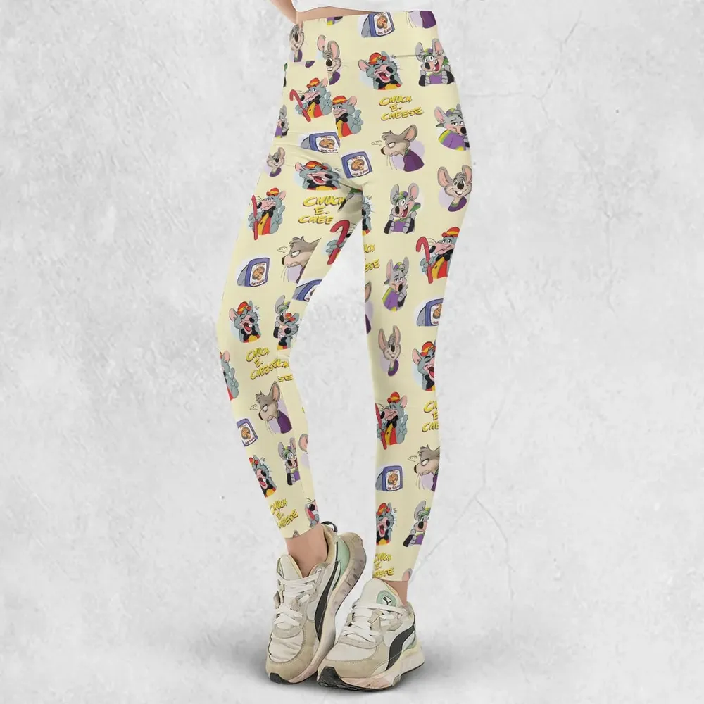 Chuck E. Cheese Pattern Legging - 2