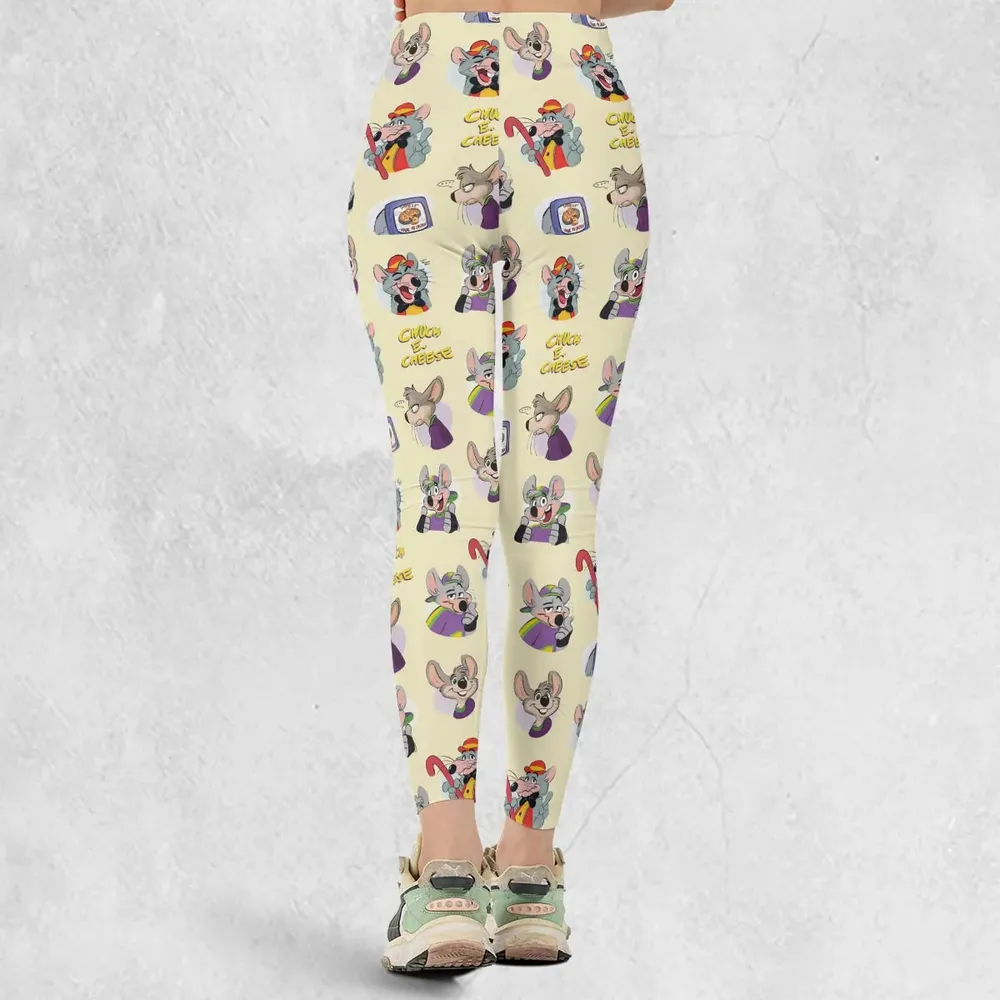 Chuck E. Cheese Pattern Legging - 3