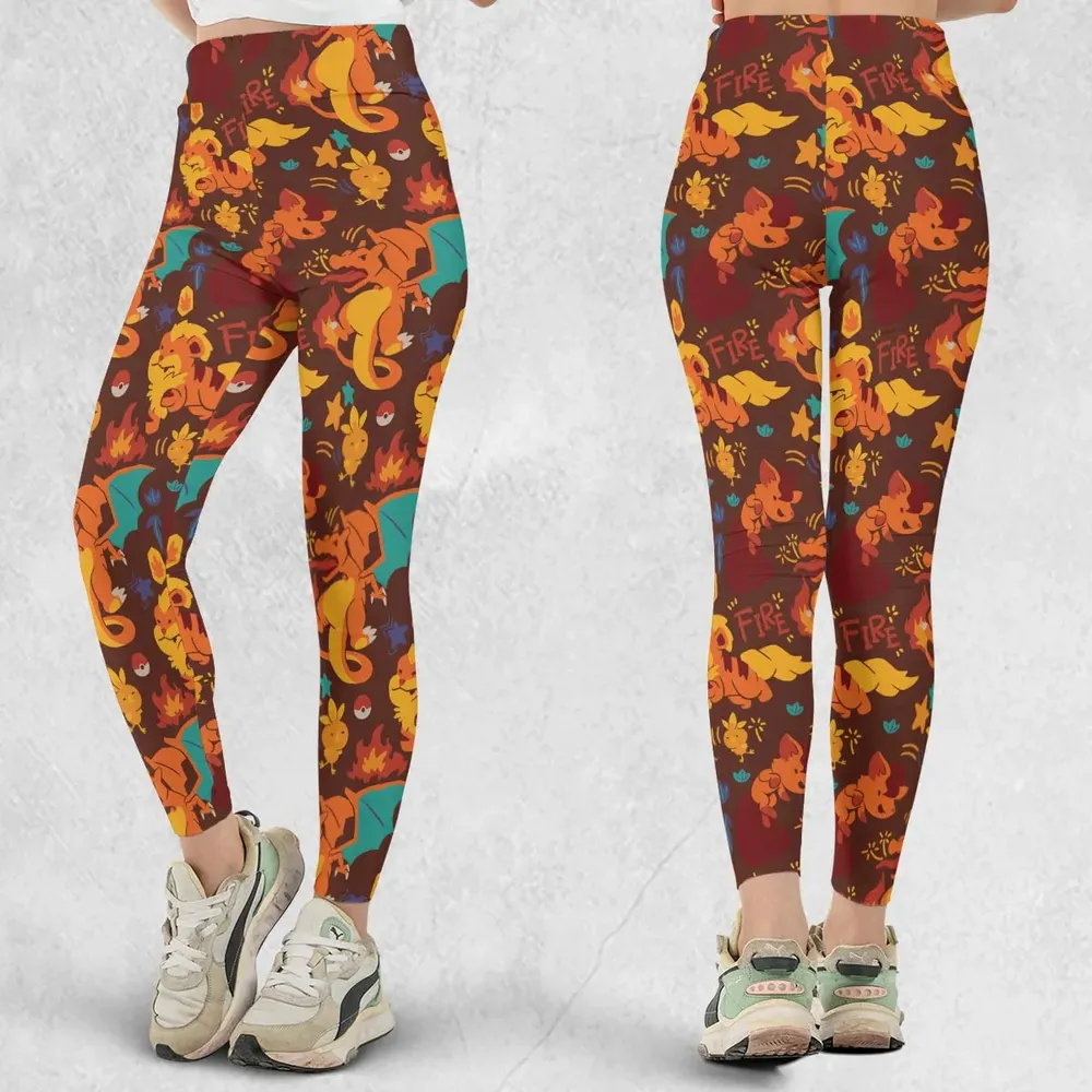 Charizard Arcanine Torchic Fire Pokemon Legging - 1
