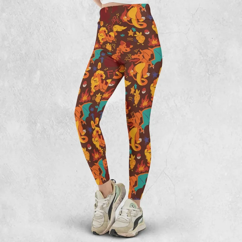 Charizard Arcanine Torchic Fire Pokemon Legging - 2