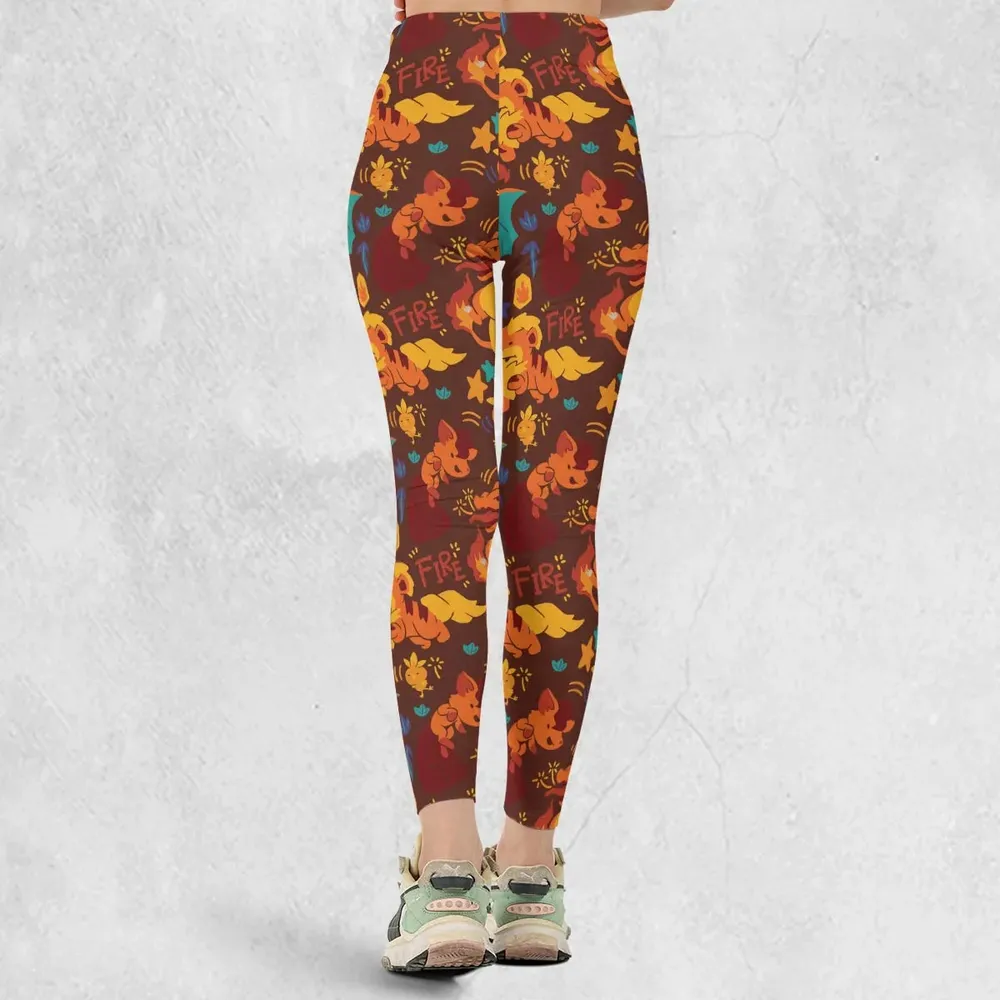 Charizard Arcanine Torchic Fire Pokemon Legging - 3