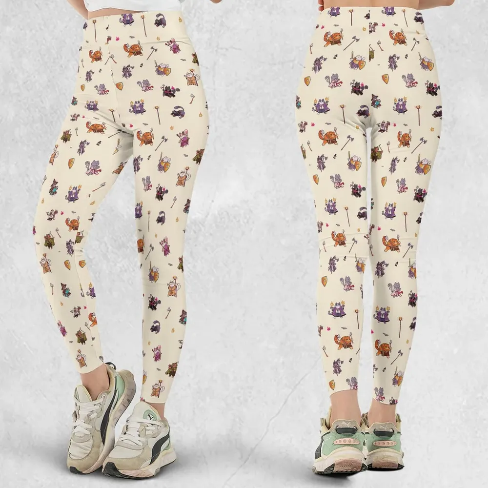 Cats In DnD Pattern Legging - 1