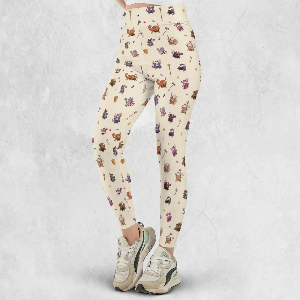 Cats In DnD Pattern Legging - 2
