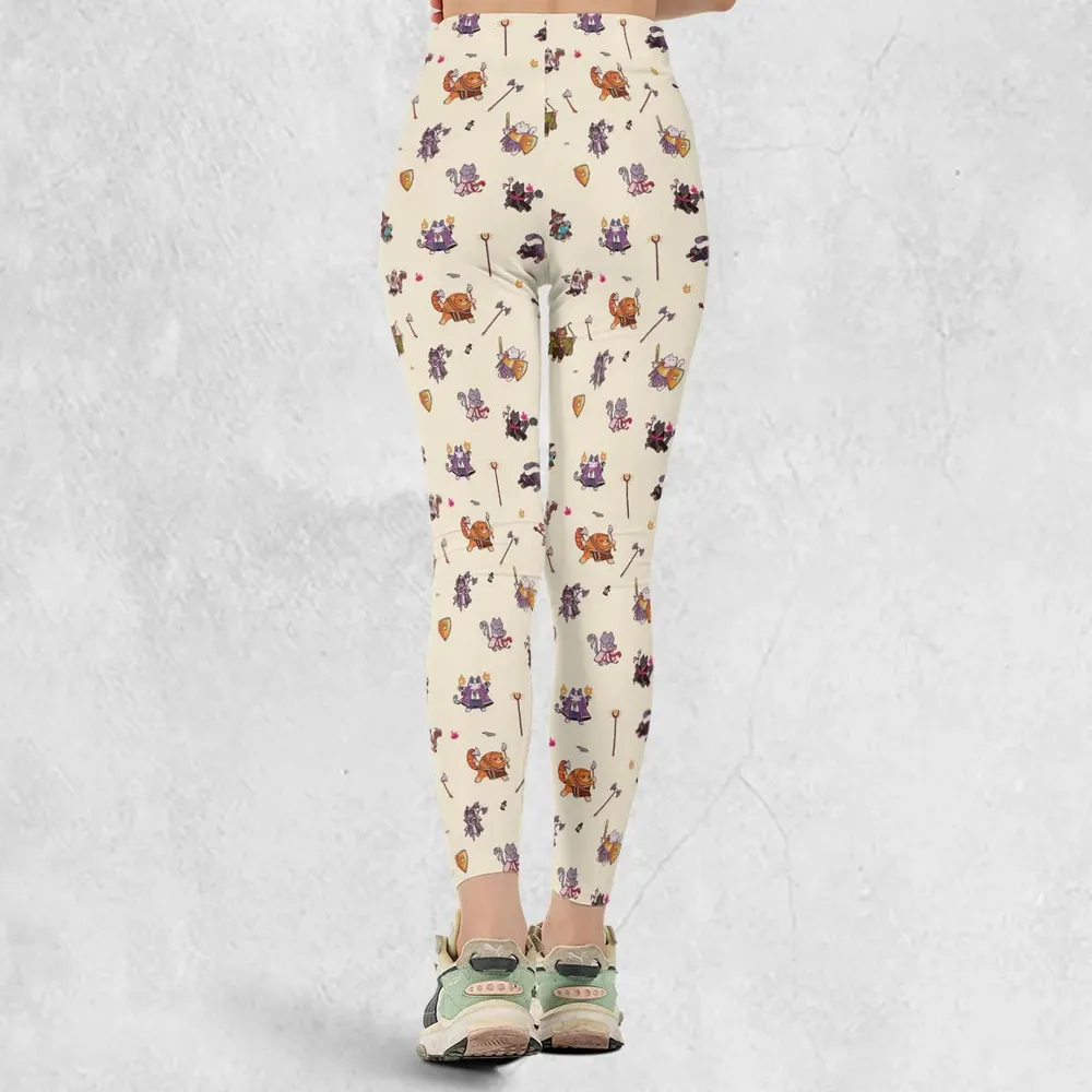 Cats In DnD Pattern Legging - 3